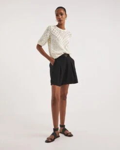 Natural Crochet Short Sleeve Tee -Deals Stylo Vex Store y01wp971727w