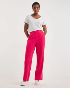 Pink Wide Leg Trousers -Deals Stylo Vex Store y01xl142748w