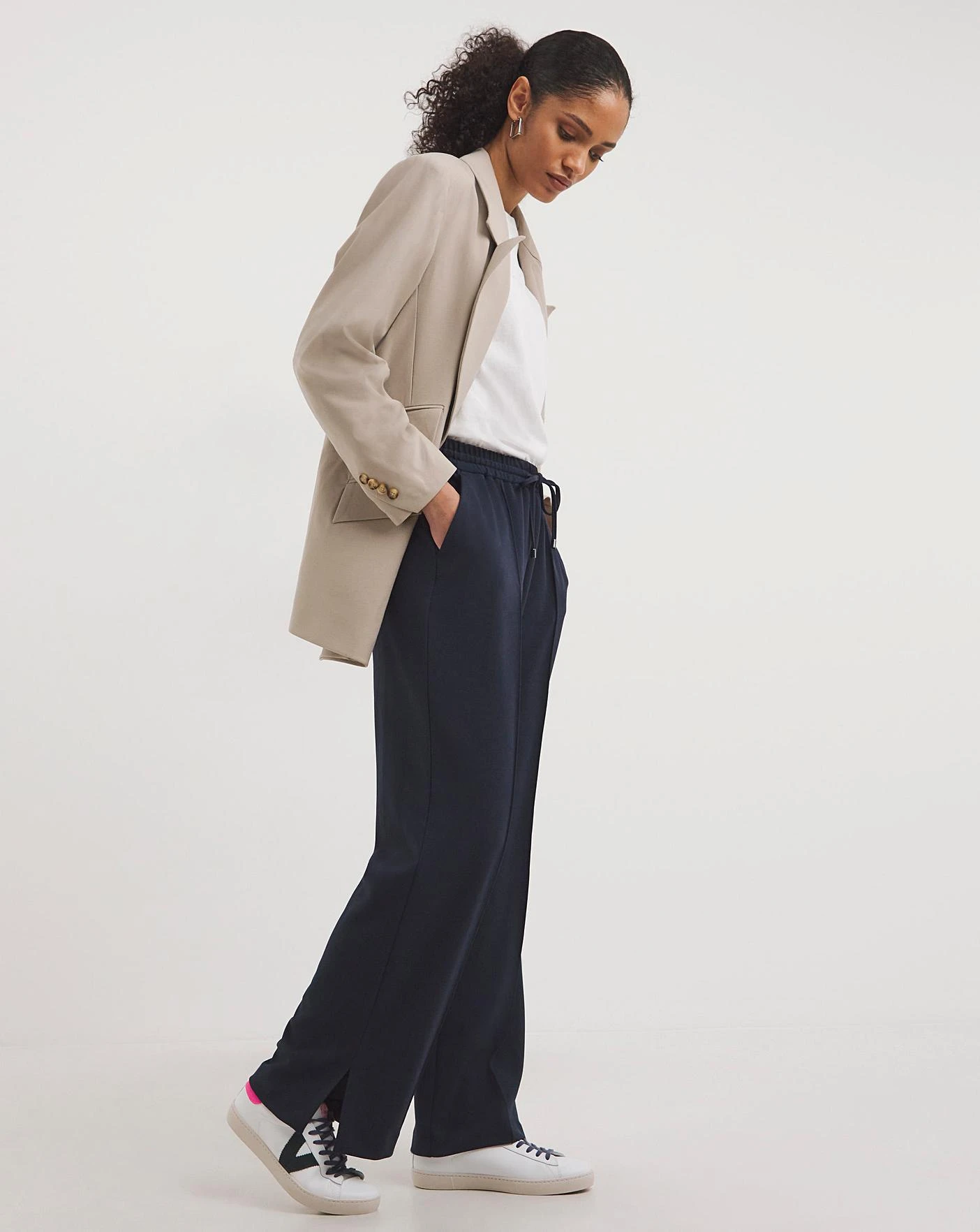 Scuba Crepe Pull On Wide Leg Trousers 3 Scuba Crepe Pull On Wide Leg Trousers