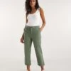 Khaki Stretch Chino Cropped Trousers -Deals Stylo Vex Store y01zh392728w