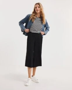 Black Stretch Jersey Culottes -Deals Stylo Vex Store y01zh466737w