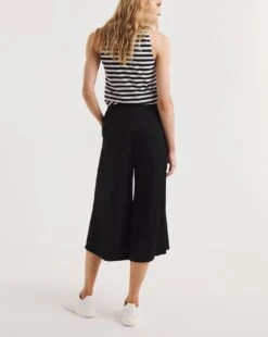 Black Stretch Jersey Culottes -Deals Stylo Vex Store y01zh466738w