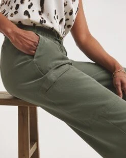 Khaki Premium Soft Pull On Cargo Trouser -Deals Stylo Vex Store y01zh973721w