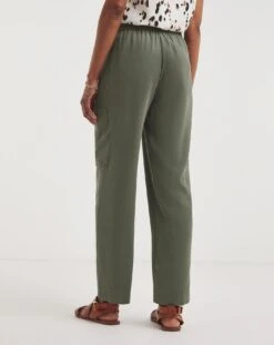 Khaki Premium Soft Pull On Cargo Trouser -Deals Stylo Vex Store y01zh973722w