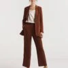 Cognac Wide Leg Trousers