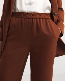 Cognac Wide Leg Trousers -Deals Stylo Vex Store y01zv901734w