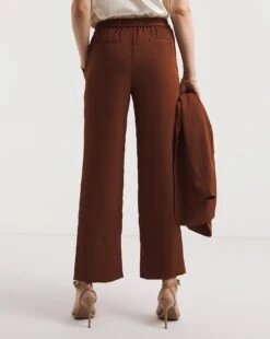 Cognac Wide Leg Trousers -Deals Stylo Vex Store y01zv901735w