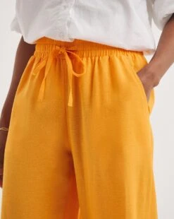 Mango Linen Wide Leg Trousers -Deals Stylo Vex Store z01gz714742w