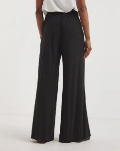 Black Jersey Palazzo Trousers -Deals Stylo Vex Store z01gz736747w