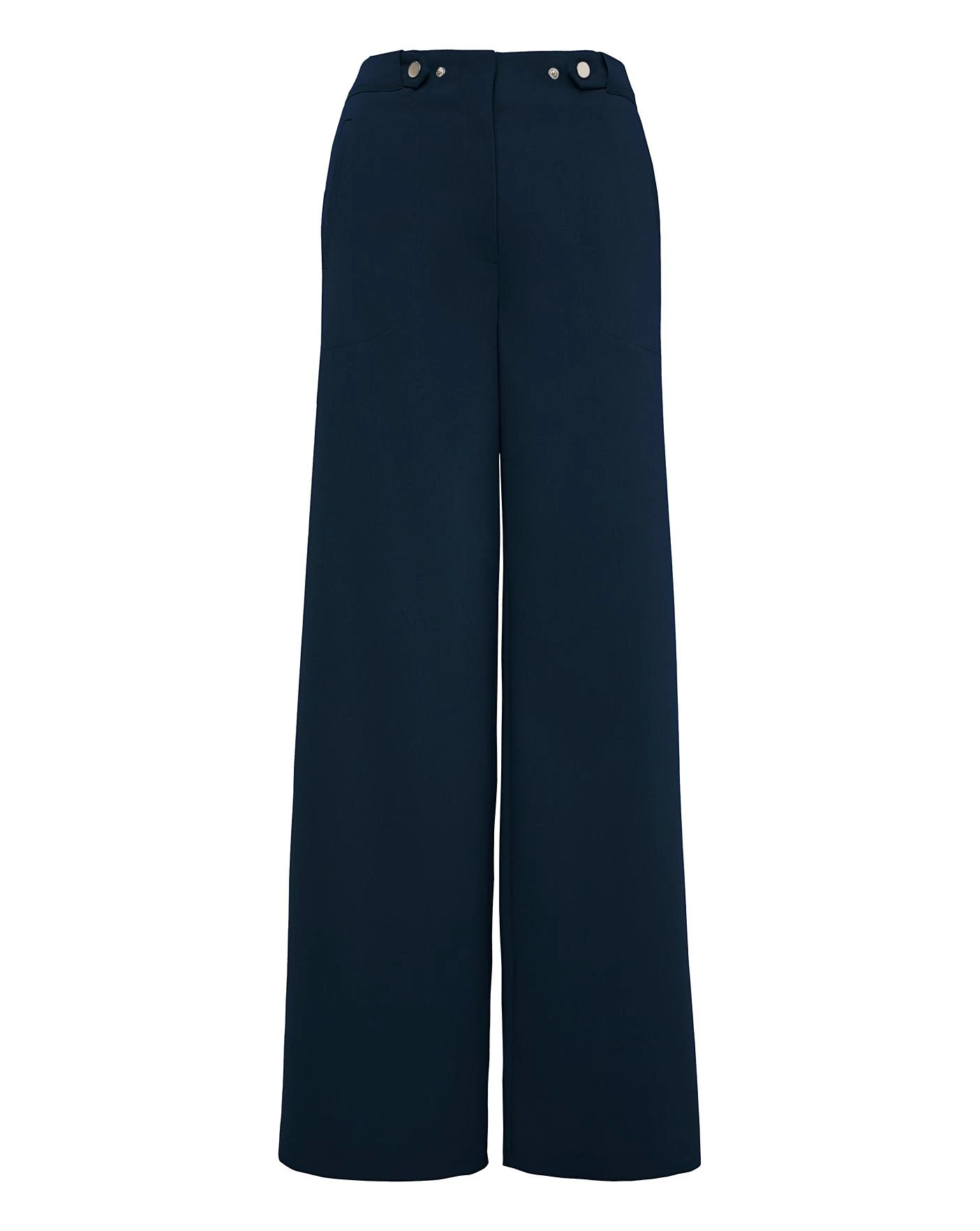 Navy Adjustable Wide Leg Trousers 4 Navy Adjustable Wide Leg Trousers - Image 2