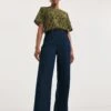 Navy Adjustable Wide Leg Trousers -Deals Stylo Vex Store z01xl129710w